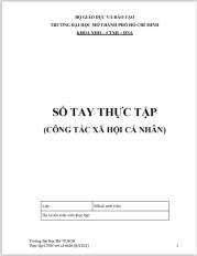 Sổ tay thực tập Công tác xã hội cá nhân