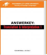 Translation&Interpretation-Answer key